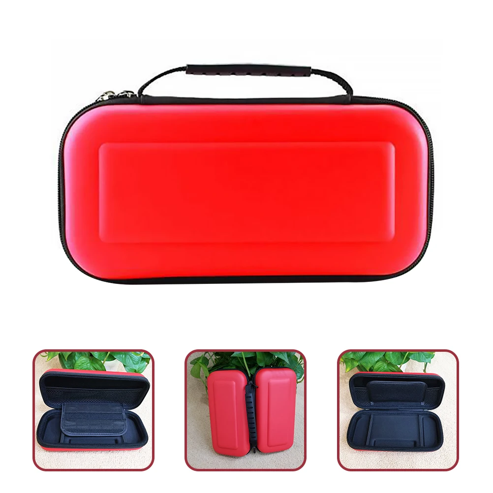 

Game Console Bag Compatible for Switch Thickened PU Eva Material Double Zipper 10-Slot Storage Game Console Carry Case