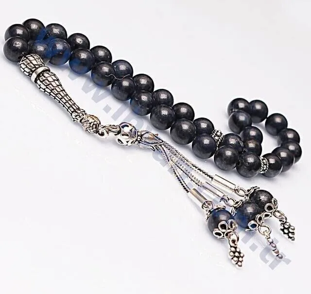 IQRAH Sapphire Stone Rosary (925 SETTING SILVER 8mm)