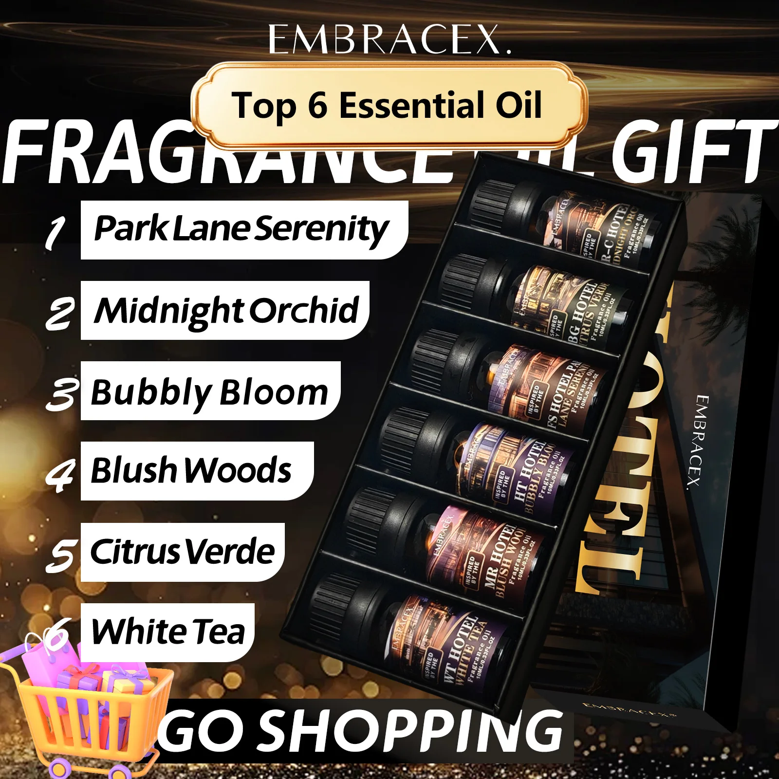 6 Stück/1 Stück Hotel-Duftöle Geschenkbox Kerzenherstellung 5-Sterne-Hotel-Duftöle Geschenk für Freunde – Detail 2