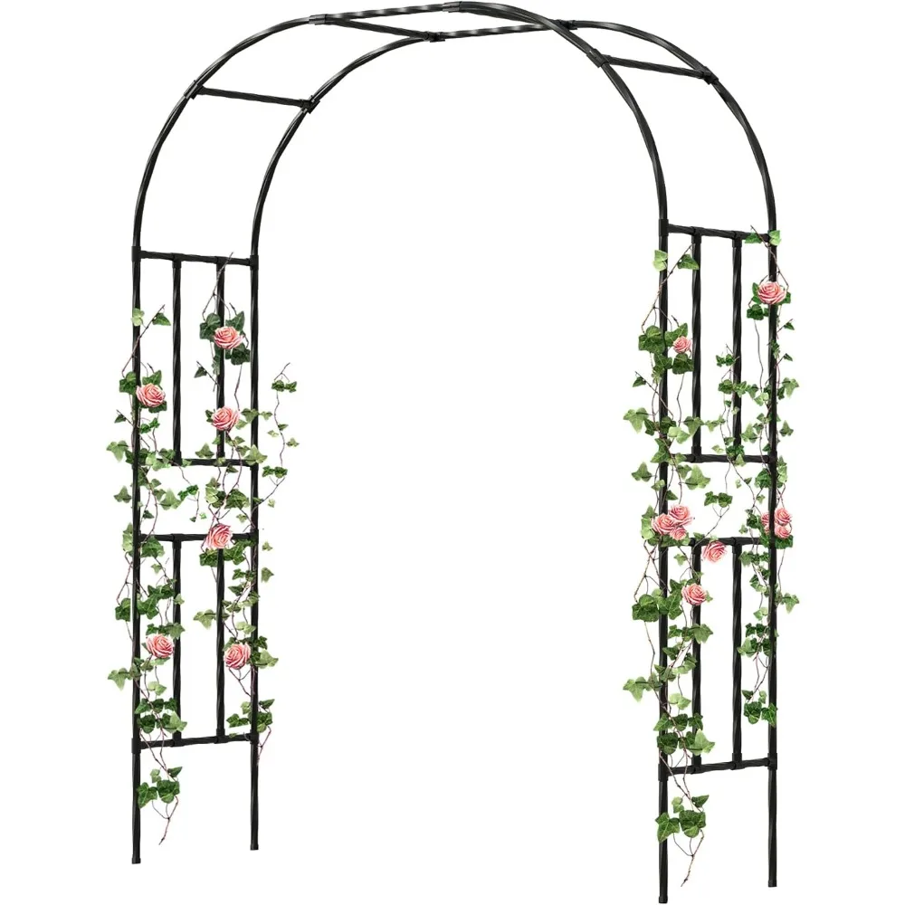 

Garden Arch Trellis, 7.9FT(240cm) Metal Garden Arbor Trellis for Climbing Plants Outdoor, Large Wedding Arch for Ceremony