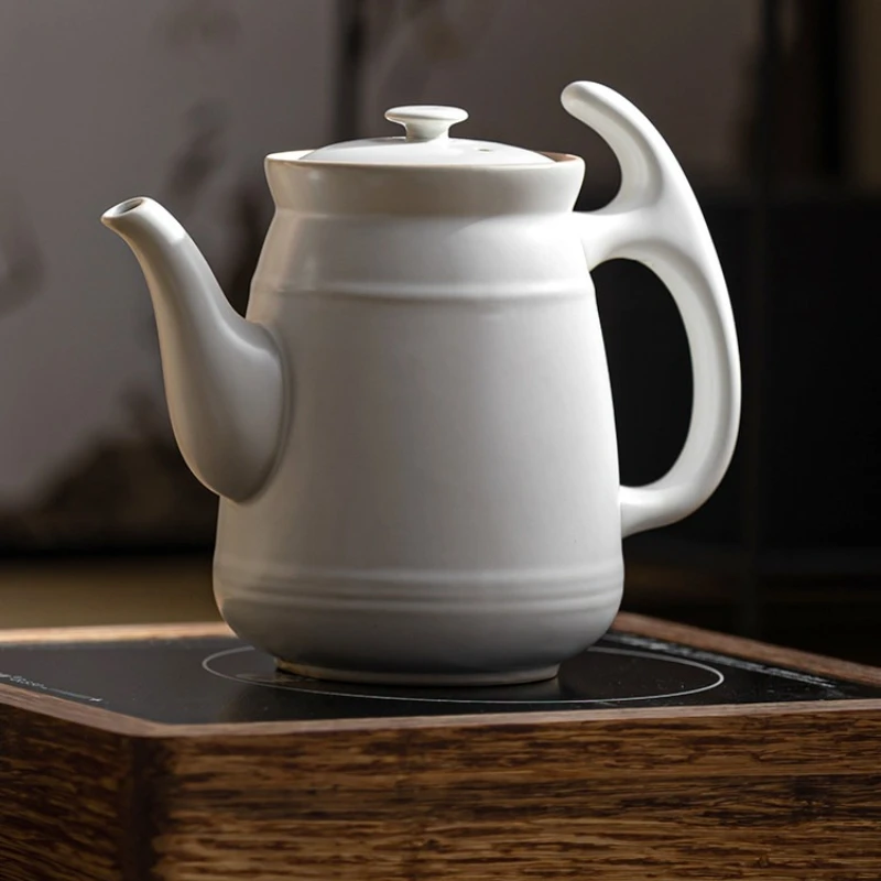 Modern Large Capacity Ceramic Teapot with Lid Handmade Blooming Tea Brewing Pot for Home Guests Gift Daily Tea Set