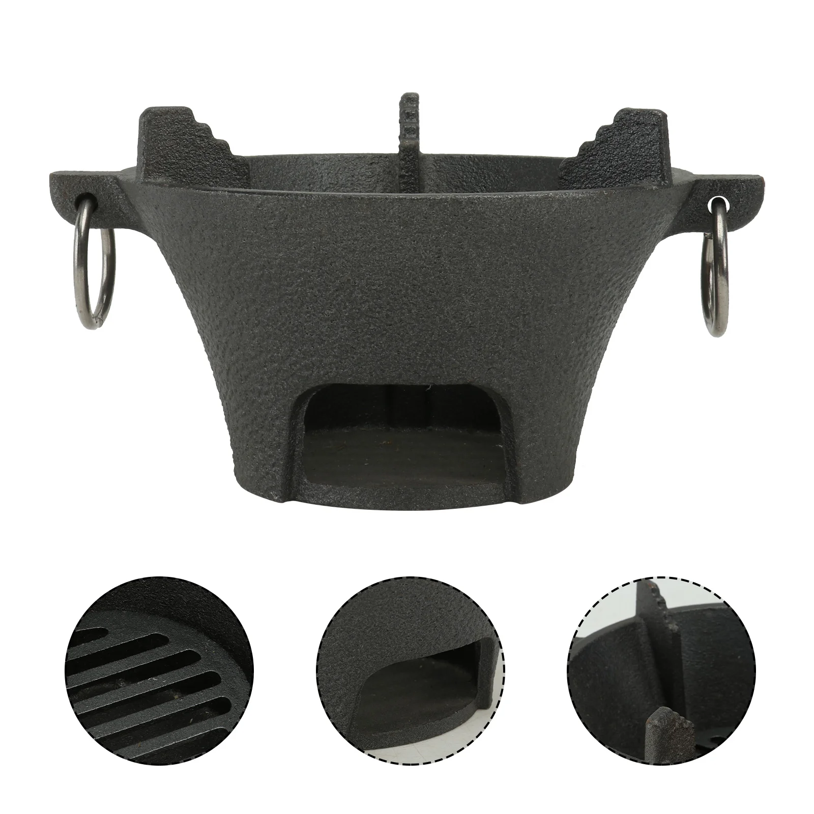 Grill Sturdy Iron Barbecue Outdoor Charcoal Fire Stove Baking Tray Pan Camping Frying Mini