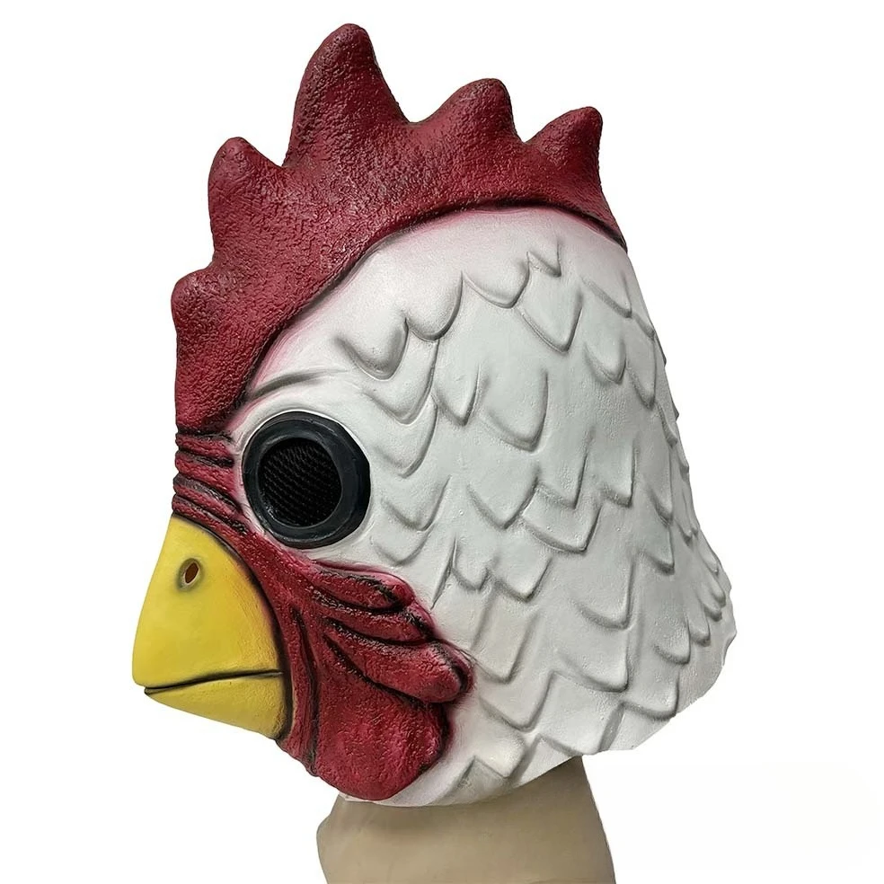 

Biochemical Chicken Headgear Halloween Cosplay Role Play Latex Mask Ball Party Performance Funny Props
