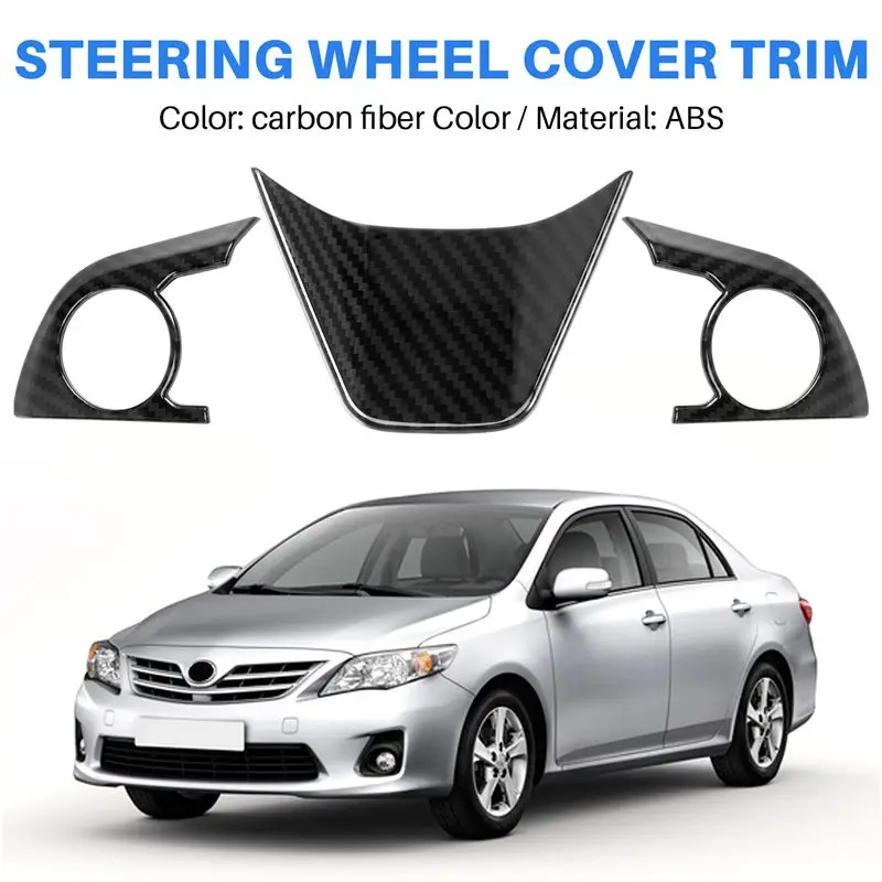 Leading-3PCS Steering Wheel Button Decorative Cover For Toyota Camry 2018 2019 8Th Multimedia Accessories