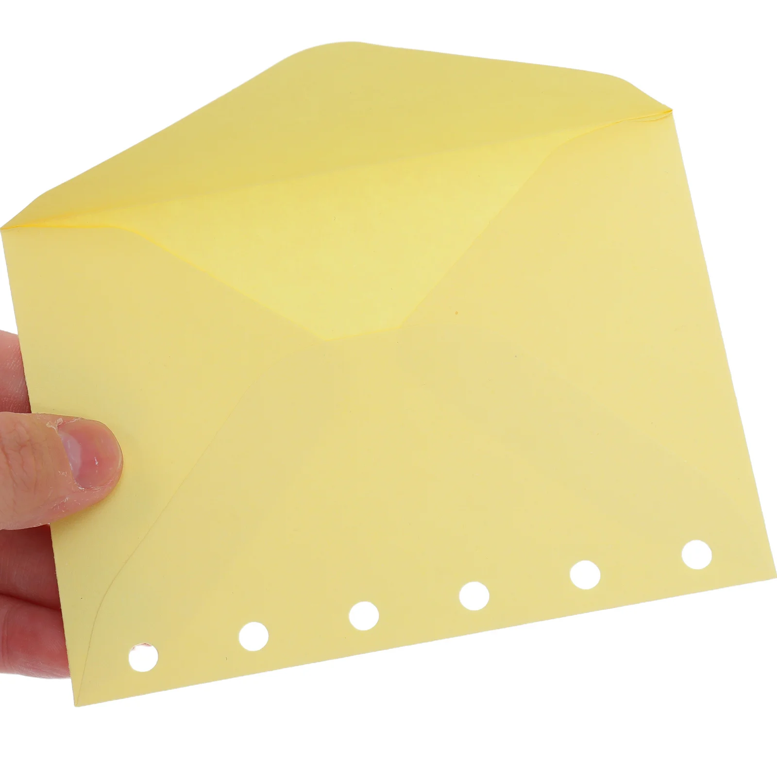 

30pcs A7 6-Hole Loose Leaf Envelope Pouch Refillable Binder Inserts For Cash Receipts Storage Recycled Paper Stationery