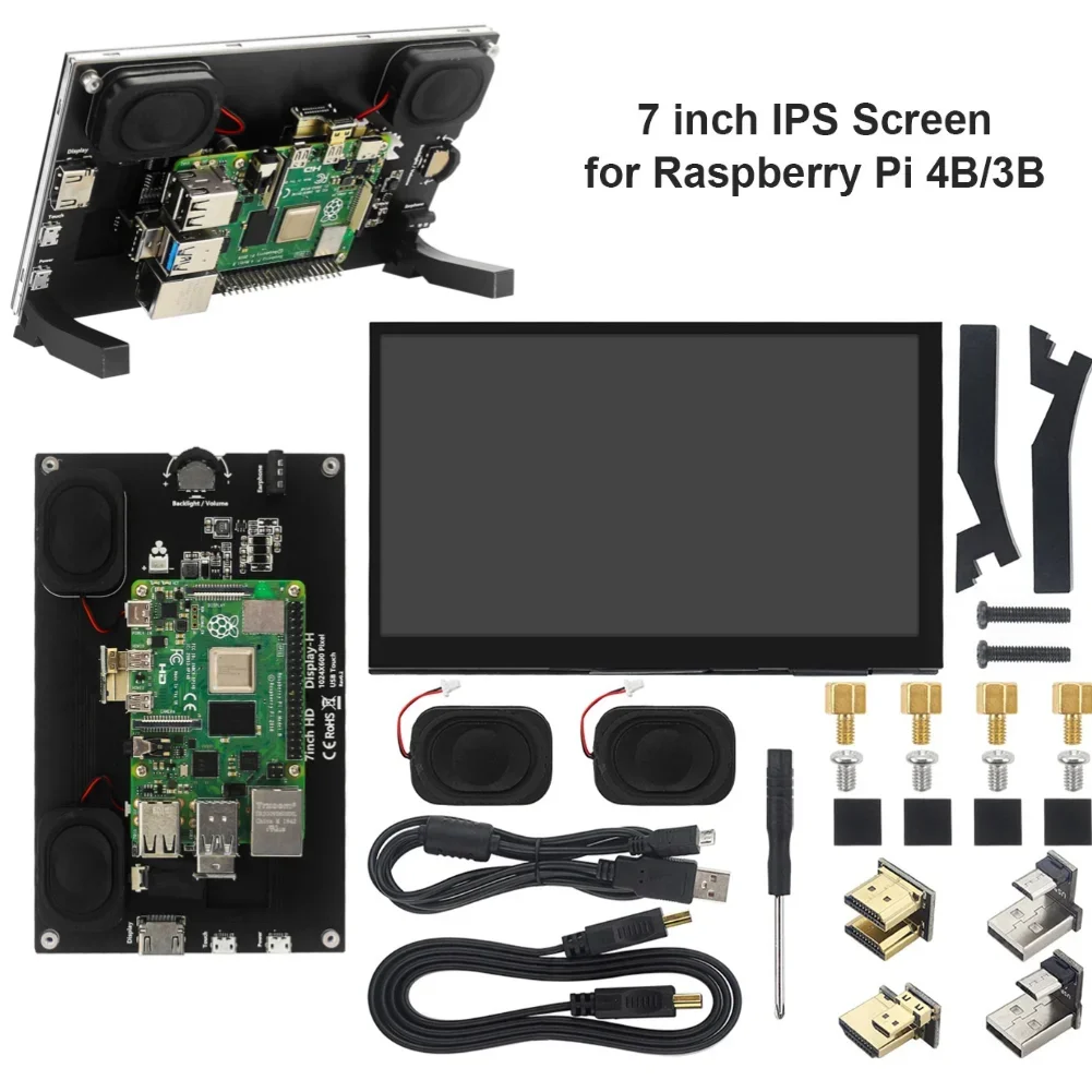 7 inch IPS Touch Screen Module Kit Display Monitor Board for Raspberry Pi 4B/3B for Win10/Win8/Win7 System Mini PC Monitor