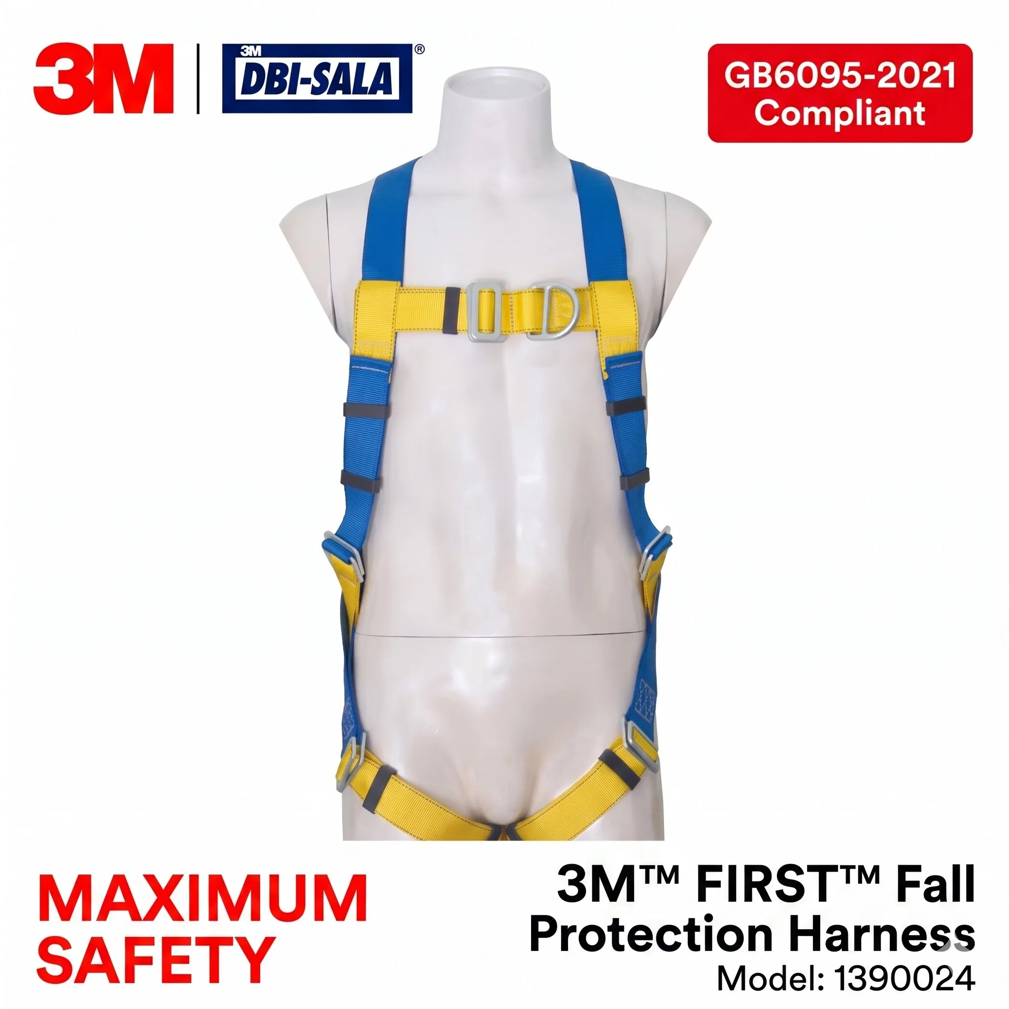 3M Protecta 1390024 Full Body Safety Harness 5-Point Fall Arrest Belt Tower Climbing Roofing Construction Safety Harness