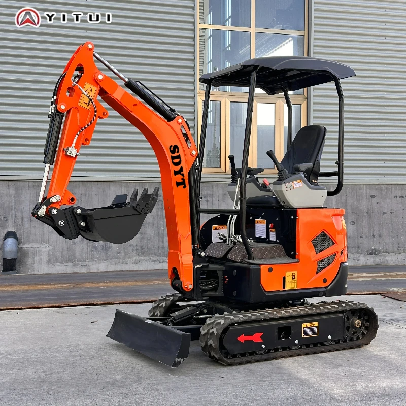 Miniexcavadora pequeña de 2,0 toneladas, miniexcavadora con certificación Ce de alta calidad, motor Kubota agrícola personalizado