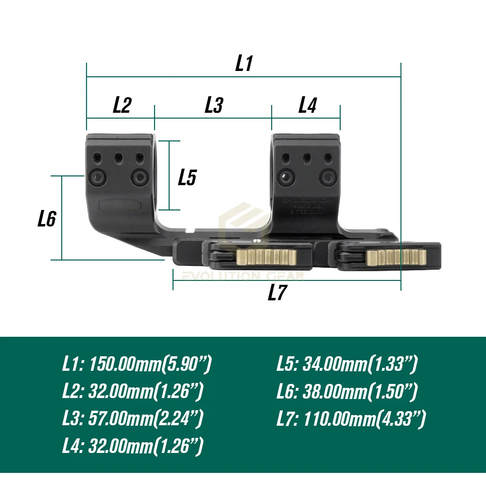 EVOLUTION GEAR SP QDP-4616 Scope Mount QDP 1.50\