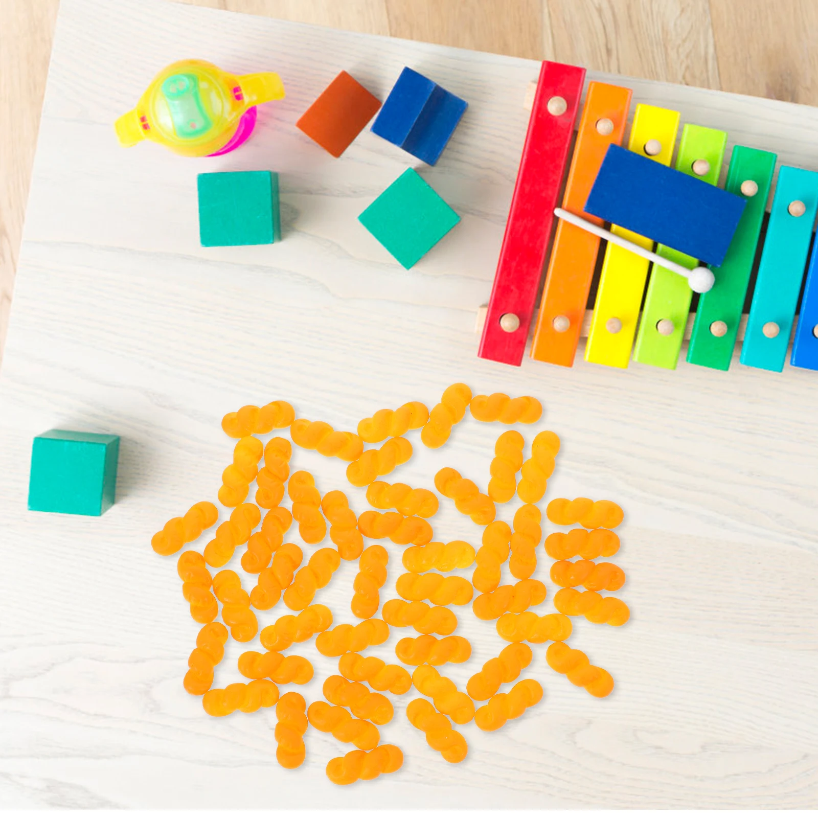 50 Stück Harz Brot Schmuck Zubehör Simulation DIY Ohrringe Zubehör Zubehör