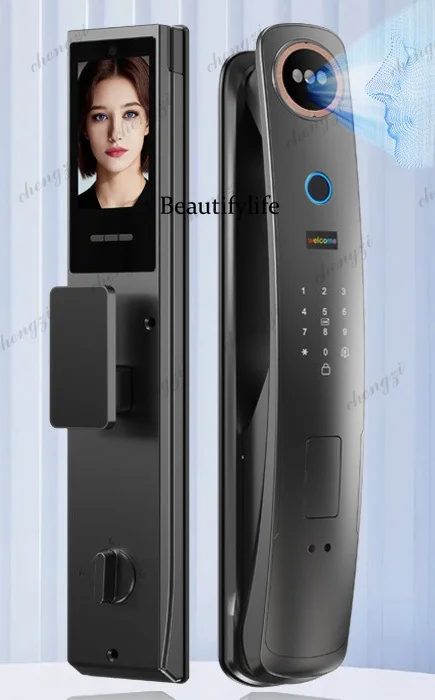 Smart lock 3D facial recognition visual cat eye fingerprint lock Automatic home combination lock