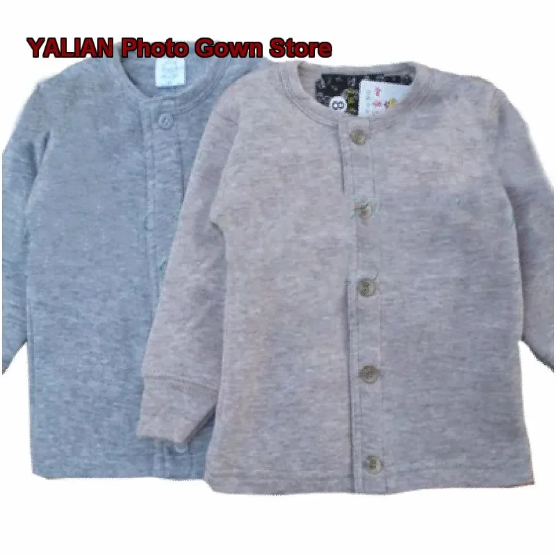 Newborn Autumn Winter Thickened Double-Layer Wool Cardigan for Babies as Warm Base Layer Kids