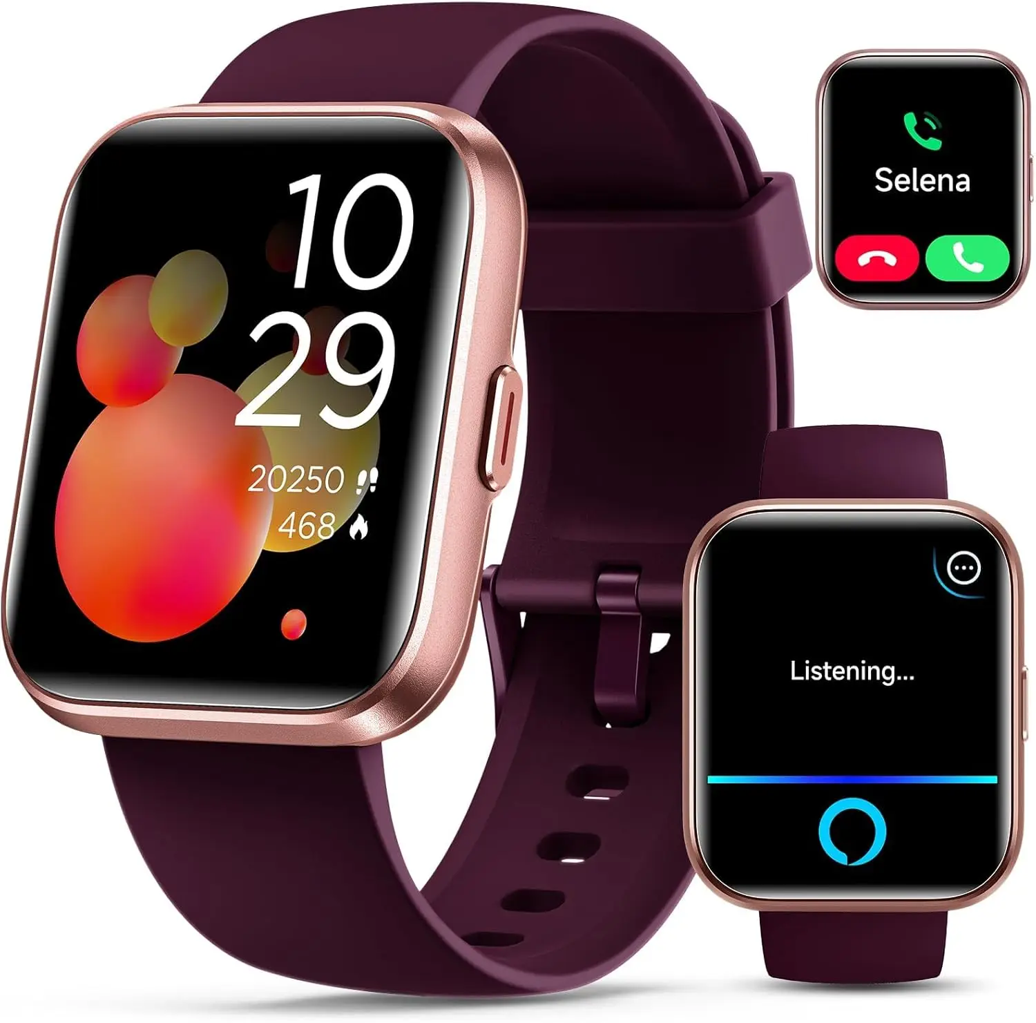 

Women's Smartwatch: 1.8'' Fitness Tracker, Alexa, Heart Rate Monitor, Waterproof