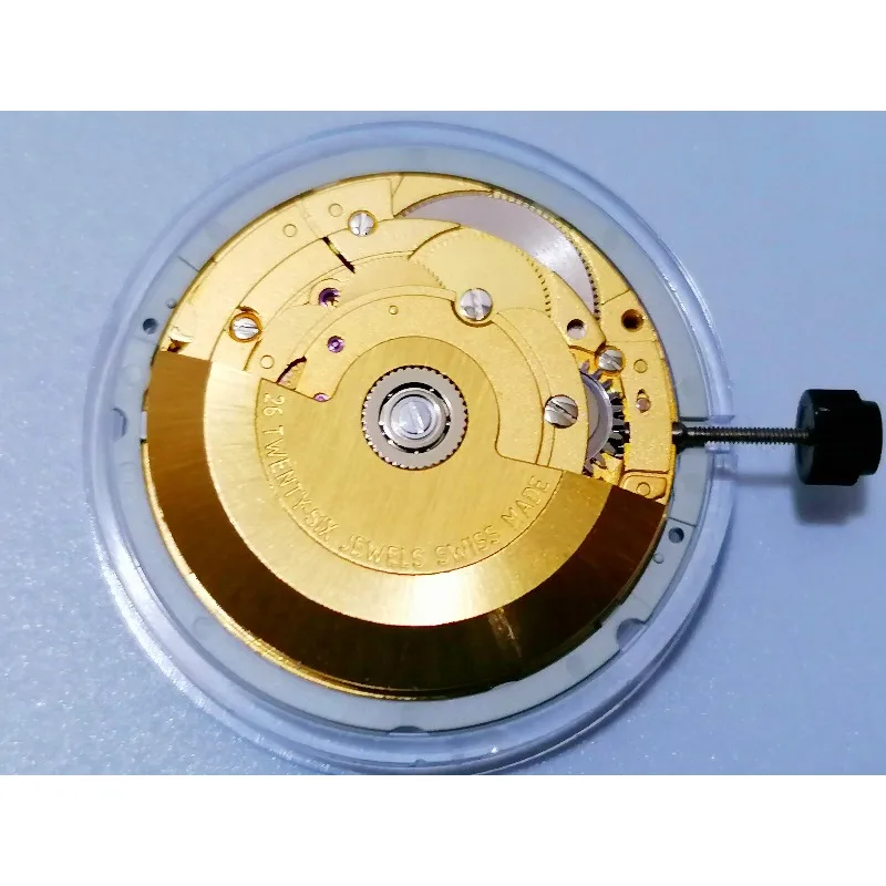 อุปกรณ์เสริมสำหรับกลไกนาฬิกา SW240, กลไกสวิส, ของแท้จากสวิส, กลไกใหม่, ตัวเรือนสีทอง, ปฏิทินคู่