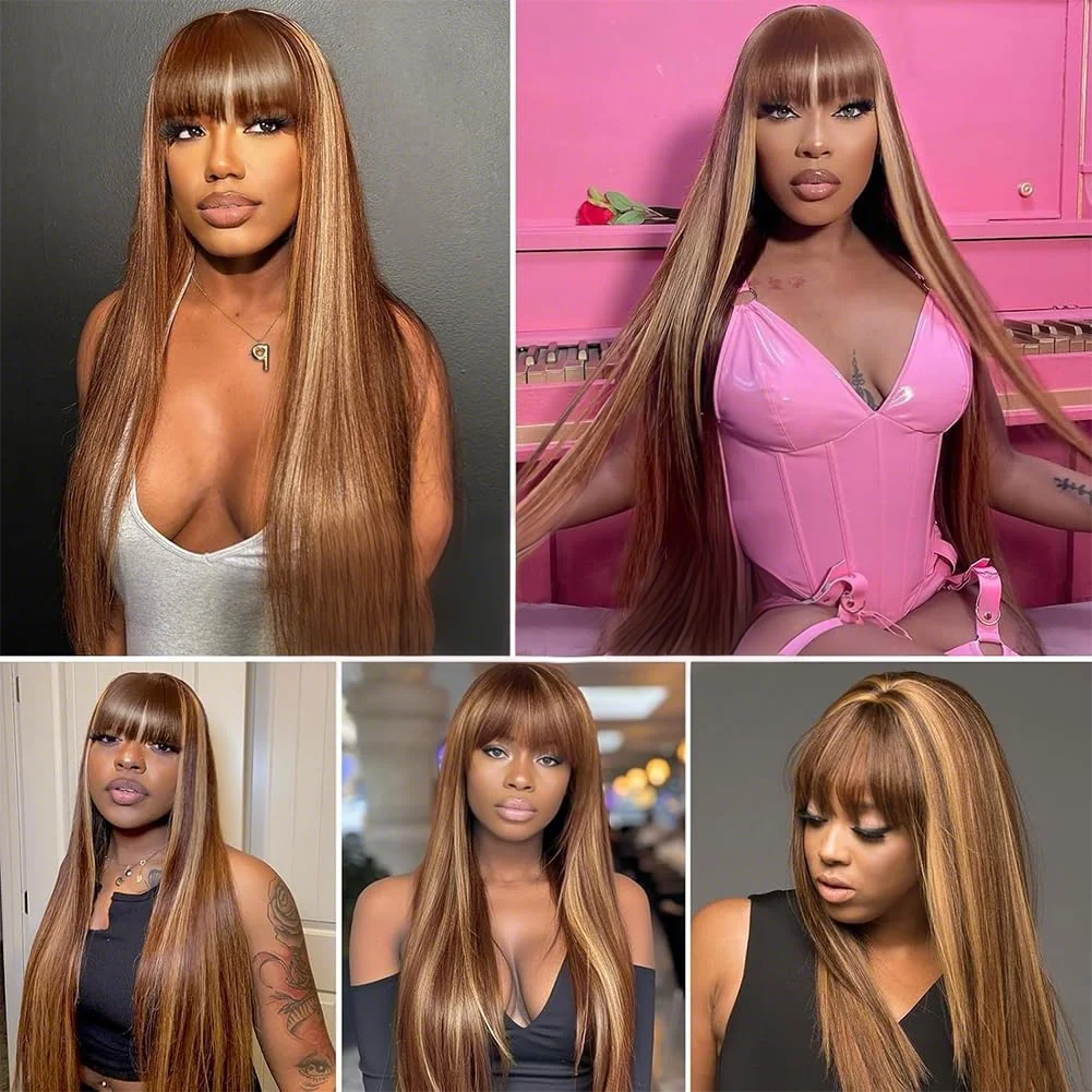 Рисунок 5 - Прямой коричневый парик с эффектом омбре