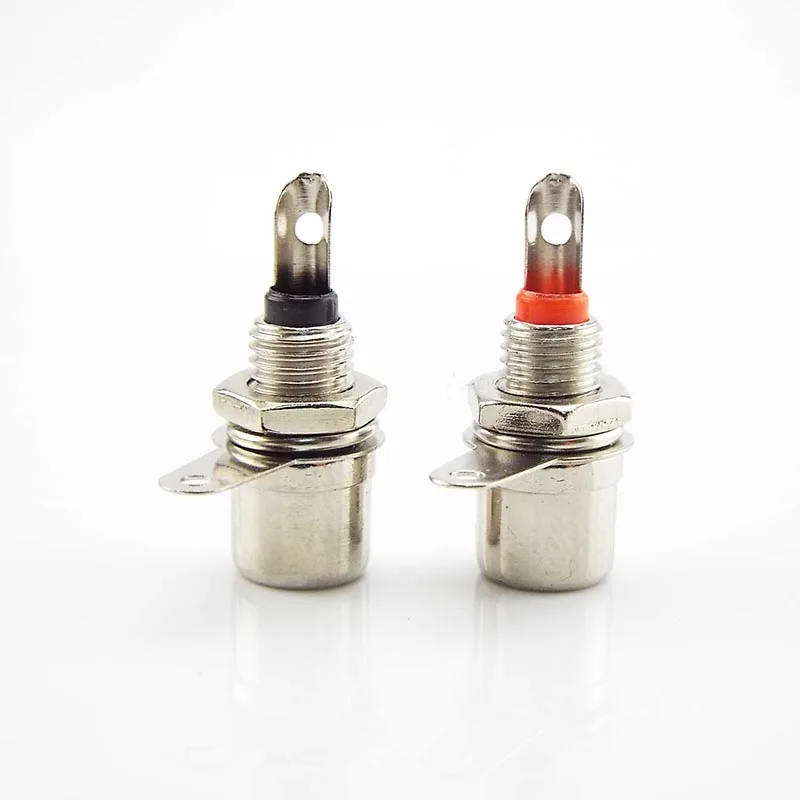 2/4/10pcs RCA Panel Mount Connector Adapter RCA Female Socket RCA Panel Mount Audio Socket Plug Connector Bulkhead Adapter C6