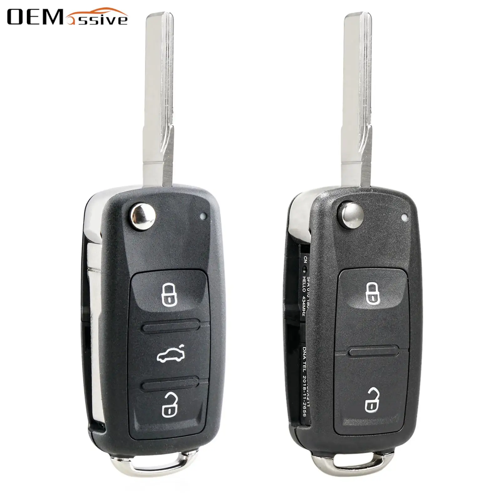 For Volkswagen Golf Mk6 Cab Estate Plus Sharan Transporter Kombi 2 3 Button Folding Remote Smart Flip Key Fob Case Cover Shell