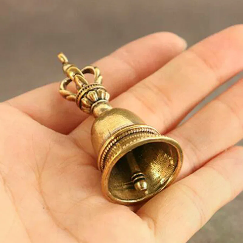 Vintage Brass Bell Charm Pendant DIY Keychain Pendant Home Decoration Craft