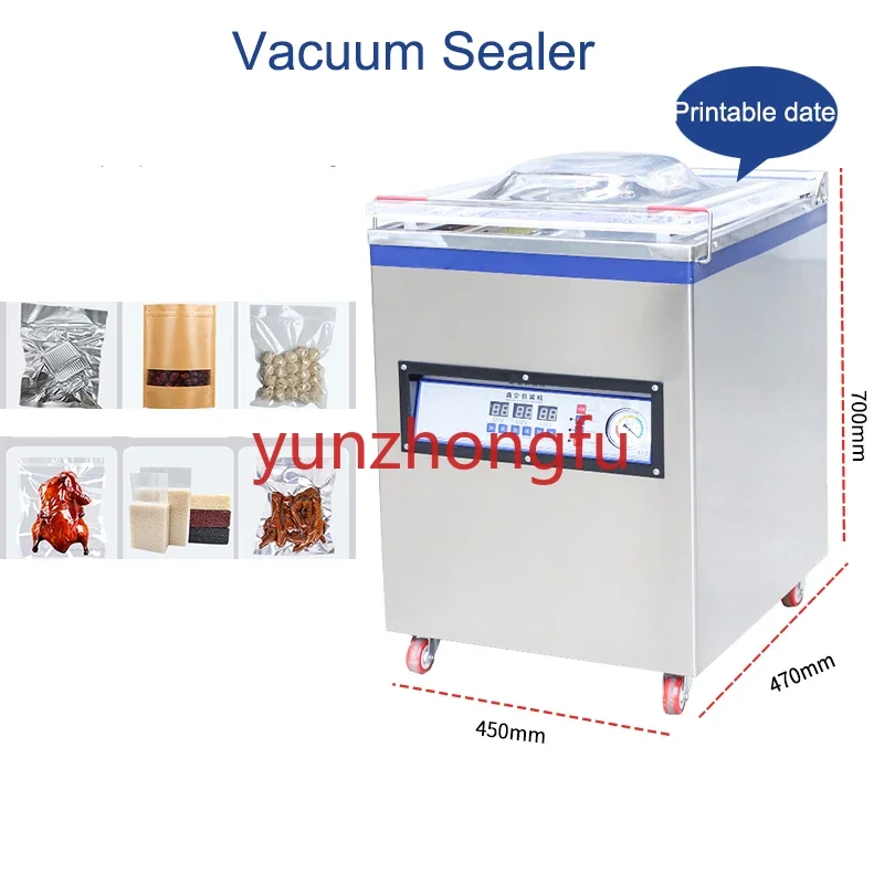 Chamber Vacuum Sealer  Food Sealing Packing Machine Commercial Automatic Wet and Dry    1000W