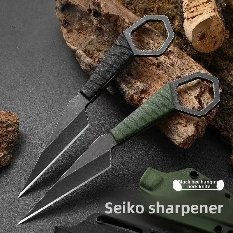 

New Outdoor Camping Stainless Steel Knife EDC High Hardness Sharp Camping Wilderness Survival Self-defense Knife