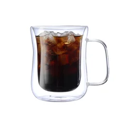 80/220/260/360ML Double Wall Glass Cup Creative Transparent Anti-scald Heat Insulation Water Cup Milk Lemon Juice Coffee Cups