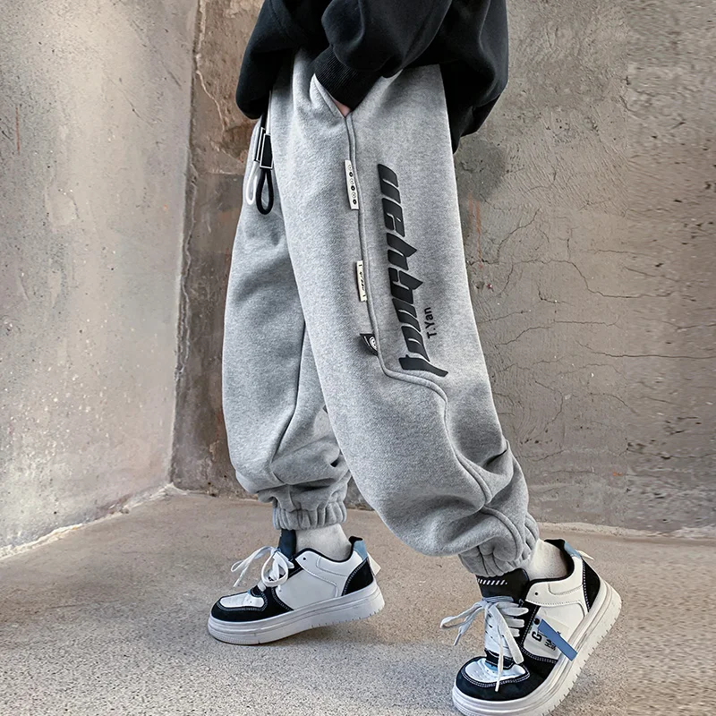 Teenager Boys Casual Printed Pants Kids Outdoor Jogging Sweatpant Cotton Children Trousers High Quality Brand Clothing