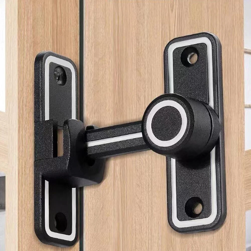 Robust Zinc Alloy Door Latch for Sliding Doors Adjustable Installation at 90 and 180 Degrees for Secure Locking