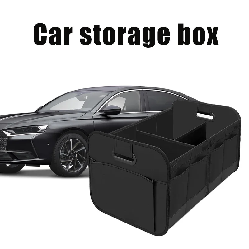 

1pc Large Collapsible Trunk Storage Box -Extra Thick Large Capacity SUV Storage Container with Multi Pockets for Car SUV Minivan