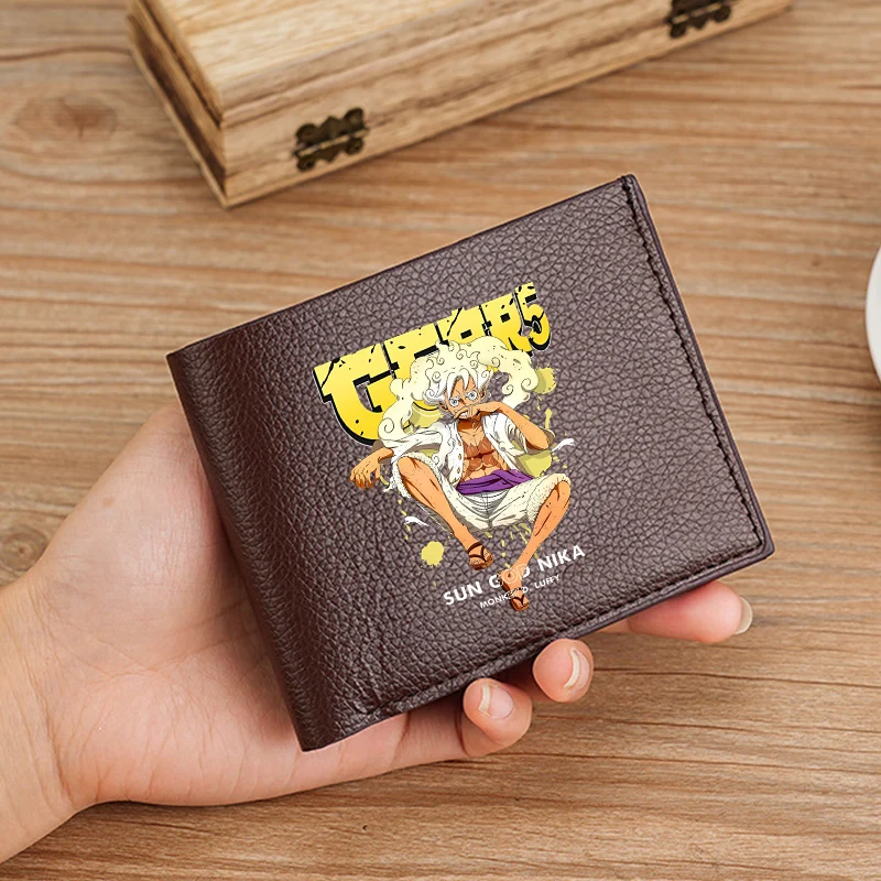 One Piece Pu Leather Wallets Anime Luffy Card Bags Women Men Short Multi Slot Coin Purses Fashion Folding Wallet Birthday Gift