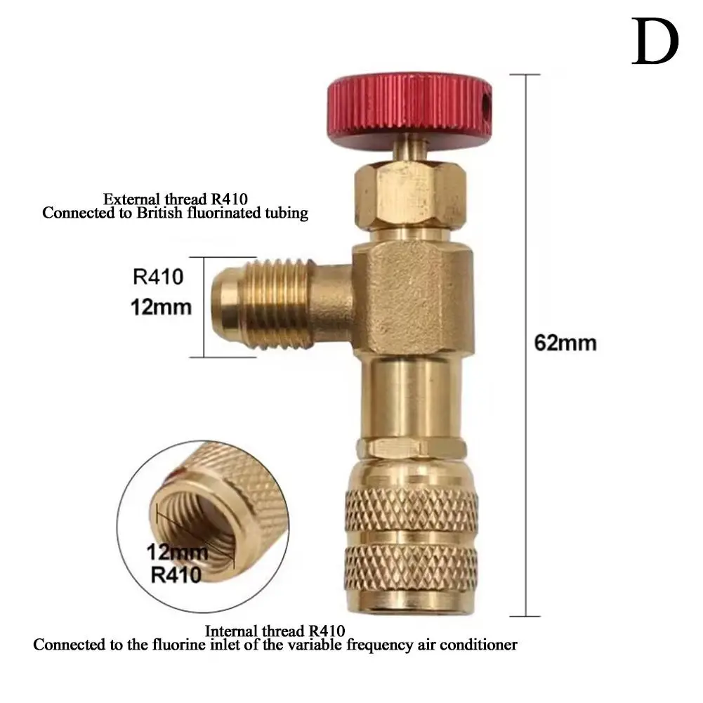 1 sztuk klimatyzacja samochodowa fluorowy środek przeciw zamarzaniu ręczny zawór bezpieczeństwa R410 R22 fluorowy czynnik chłodniczy zawór