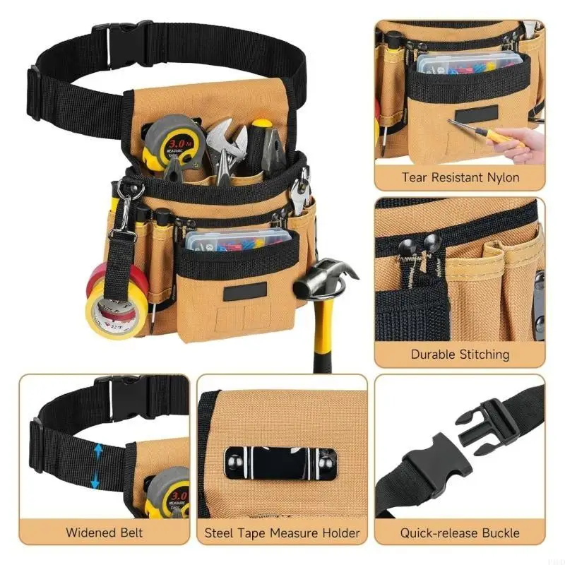 2025 حقيبة أدوات الخصر الجديدة كهربائي قابل للتعديل حزام تخزين الأجهزة حمل الحقيبة #1