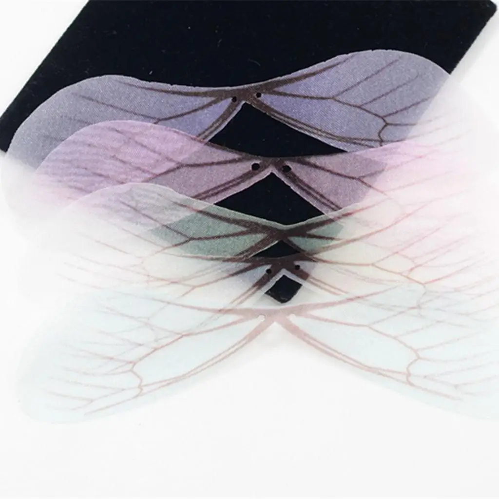 10 Pieces Cloth Fashion Dragonfly Butterfly Wing Charms for Women Earrings Pendant Jewelry Making DIY