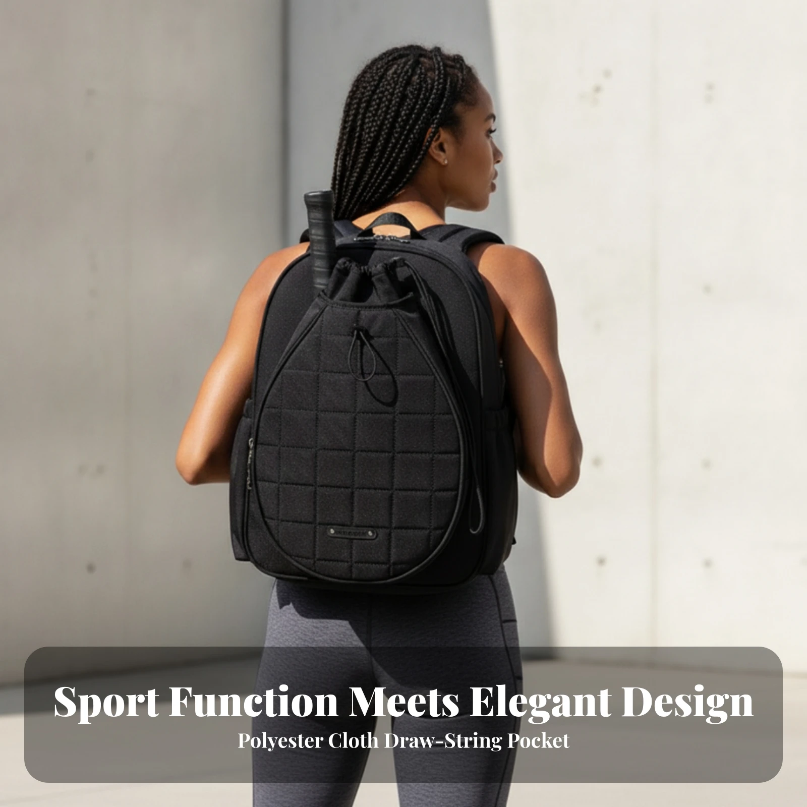Tennis Backpack Sturdy Badminton Backpack Tennis Bag Spacious Racket Bag Cushioned for Athletes, Sports Training
