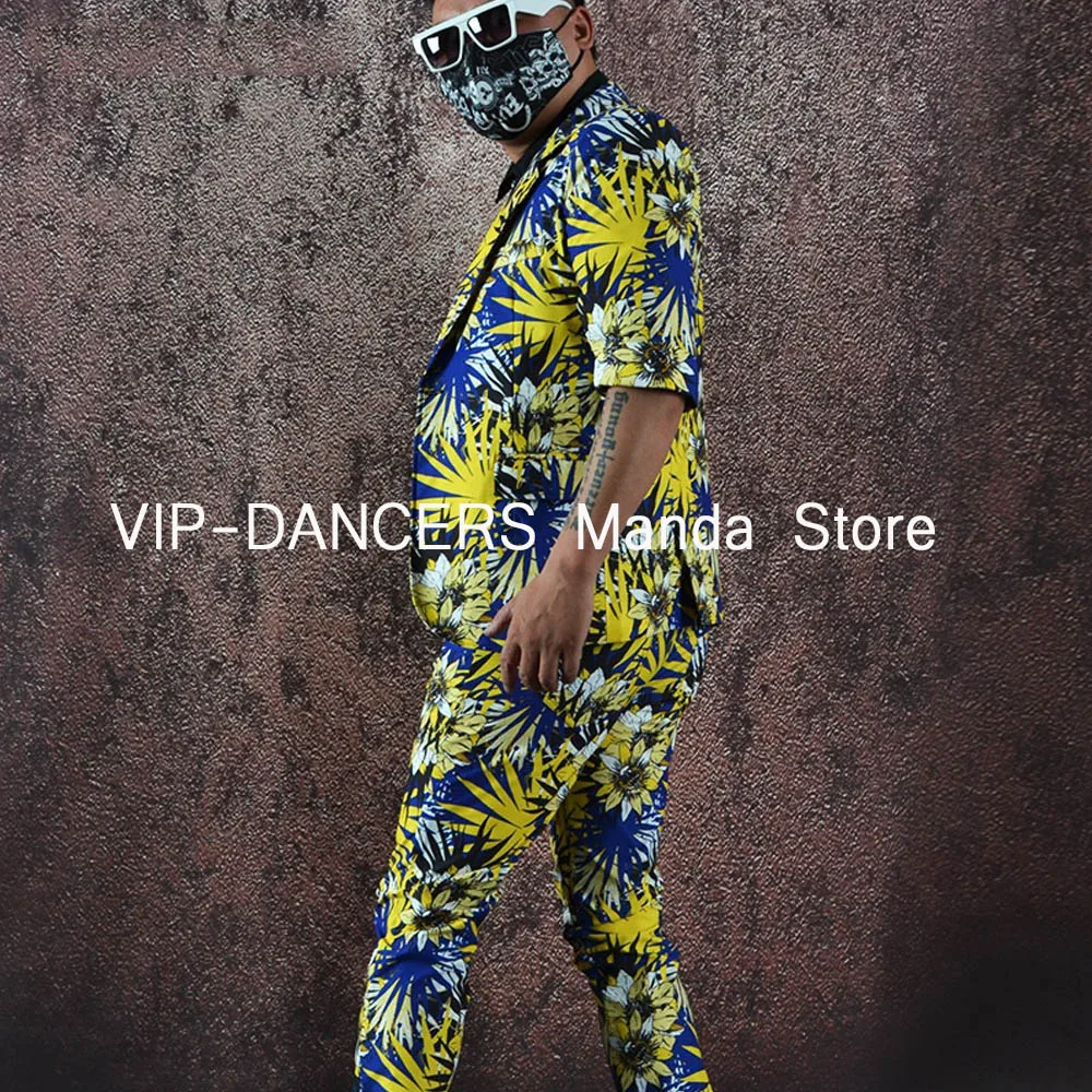 Male Nightclub Stage Costume Host Singer Performace Clothes Hip Hop Clothes Gogo Dancer Clothing Paty Show wear Man Suit VDL628