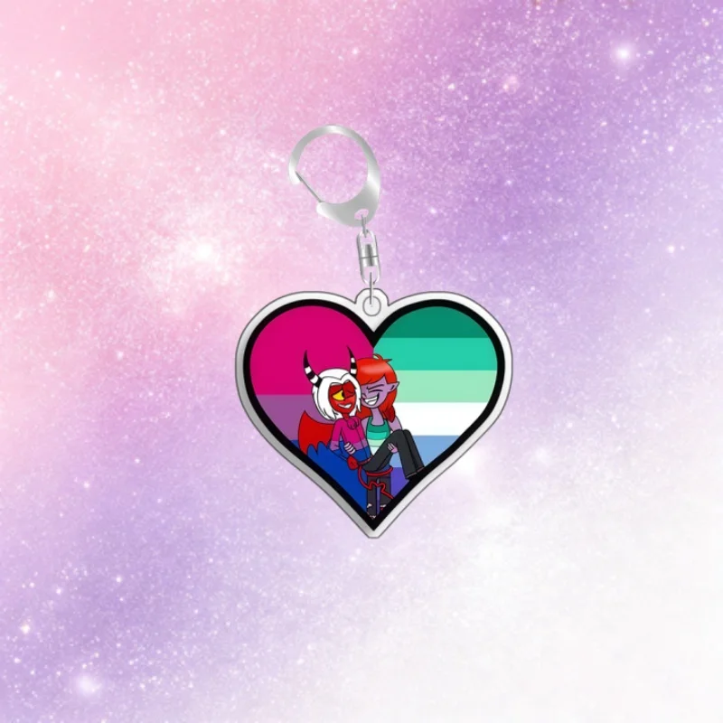 Keychain for Hazbin Hotel Charlie Morningstar Homemade Acrylic Keychain Pendant Bag Charms Game Anime Collection Toy Gift 5cm