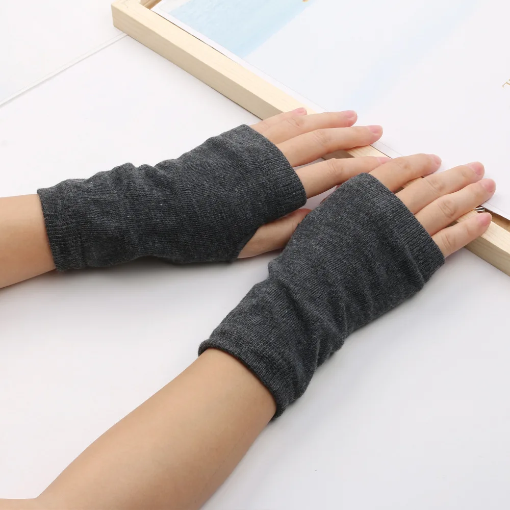 Hip-hop Punk Wrist Length Fingerless Gloves Fingerless Finger Gloves Knitted Half-finger Gloves Short Student Gloves Winter