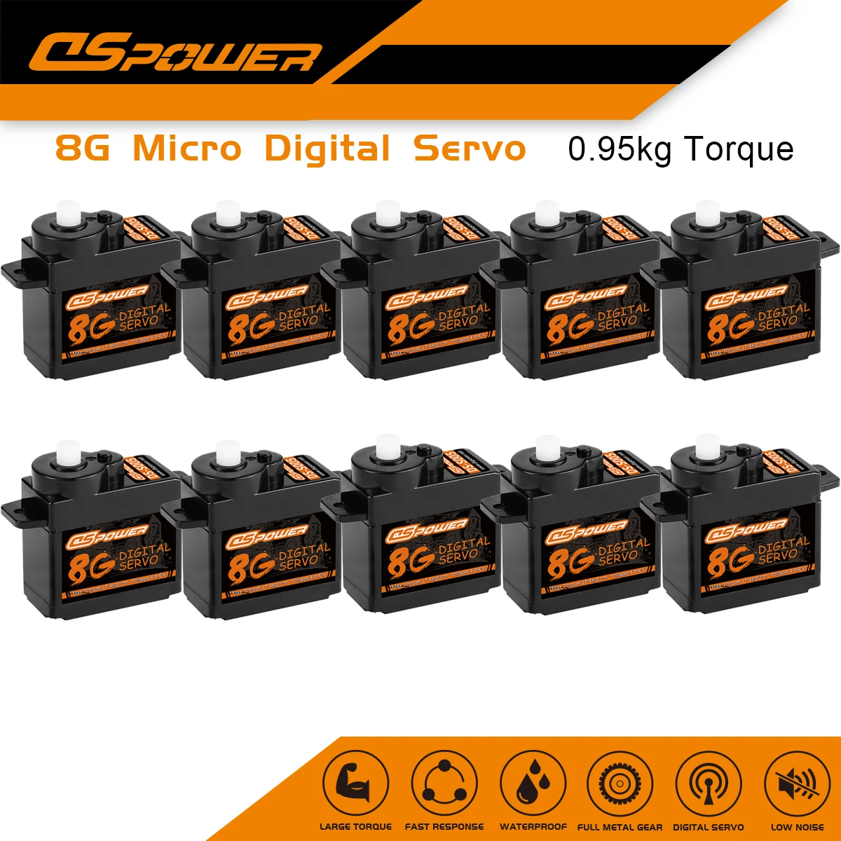 

DSpower 1/5/10/20PCS S005 8g Micro Digital Servo Mini Servos for SCX24 RC Car WLtoys k969 k989 k999 Mini Q Airplane Robot