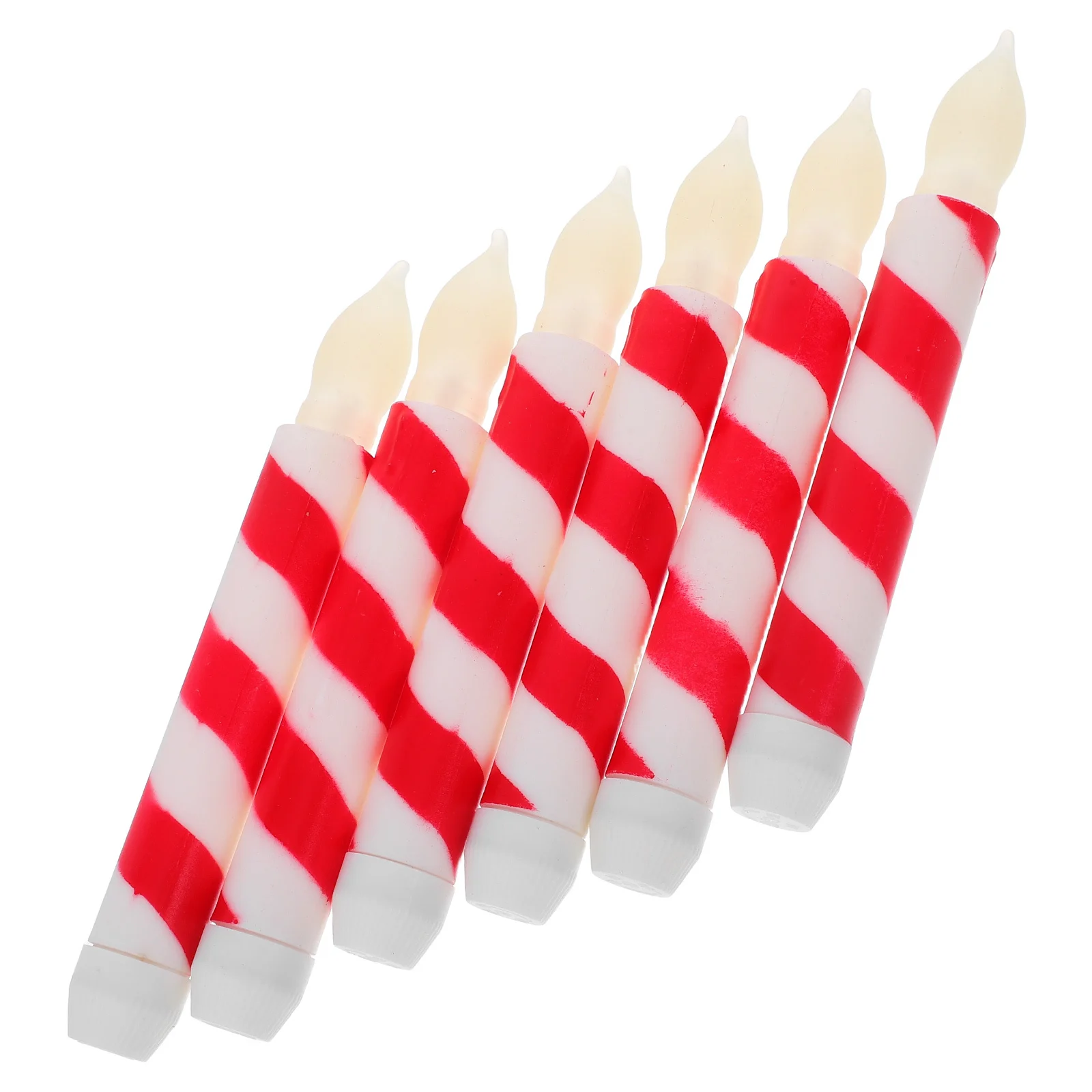 

6Pcs Flameless Taper Candles Operated LED Fake with Glowing Light for Indoor Outdoor Party Wedding Decor