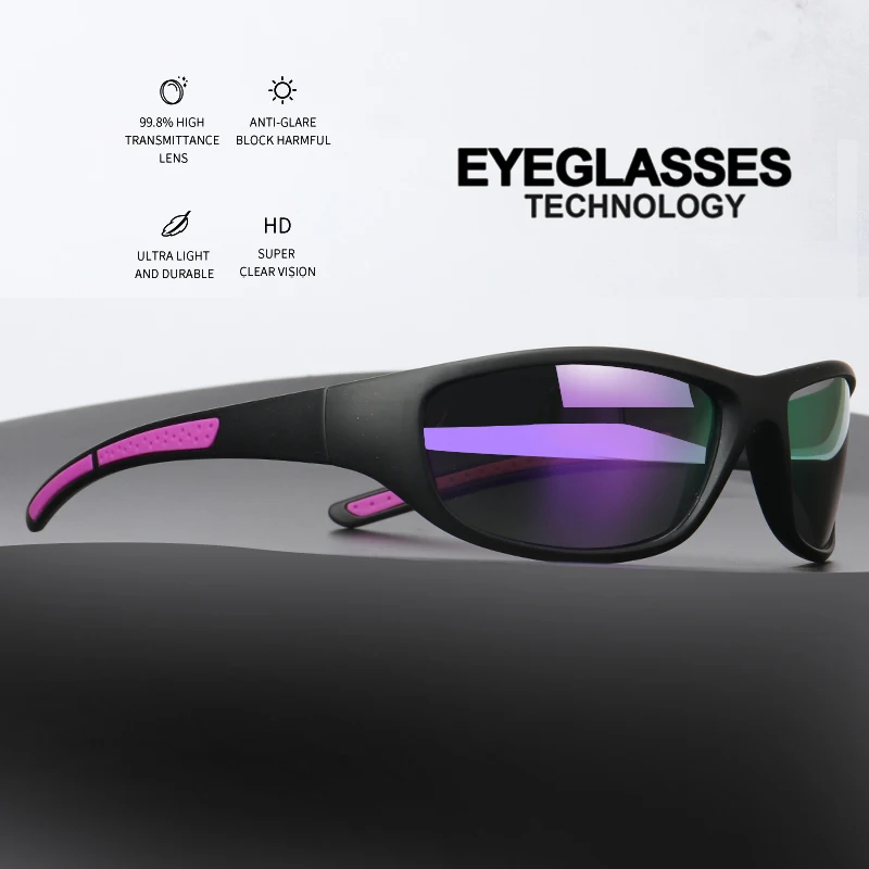 Polarized Sports Sunglasses for Men, Mens Sunglasses Wrap Around UV Protection for Cycling Fishing Driving image 5