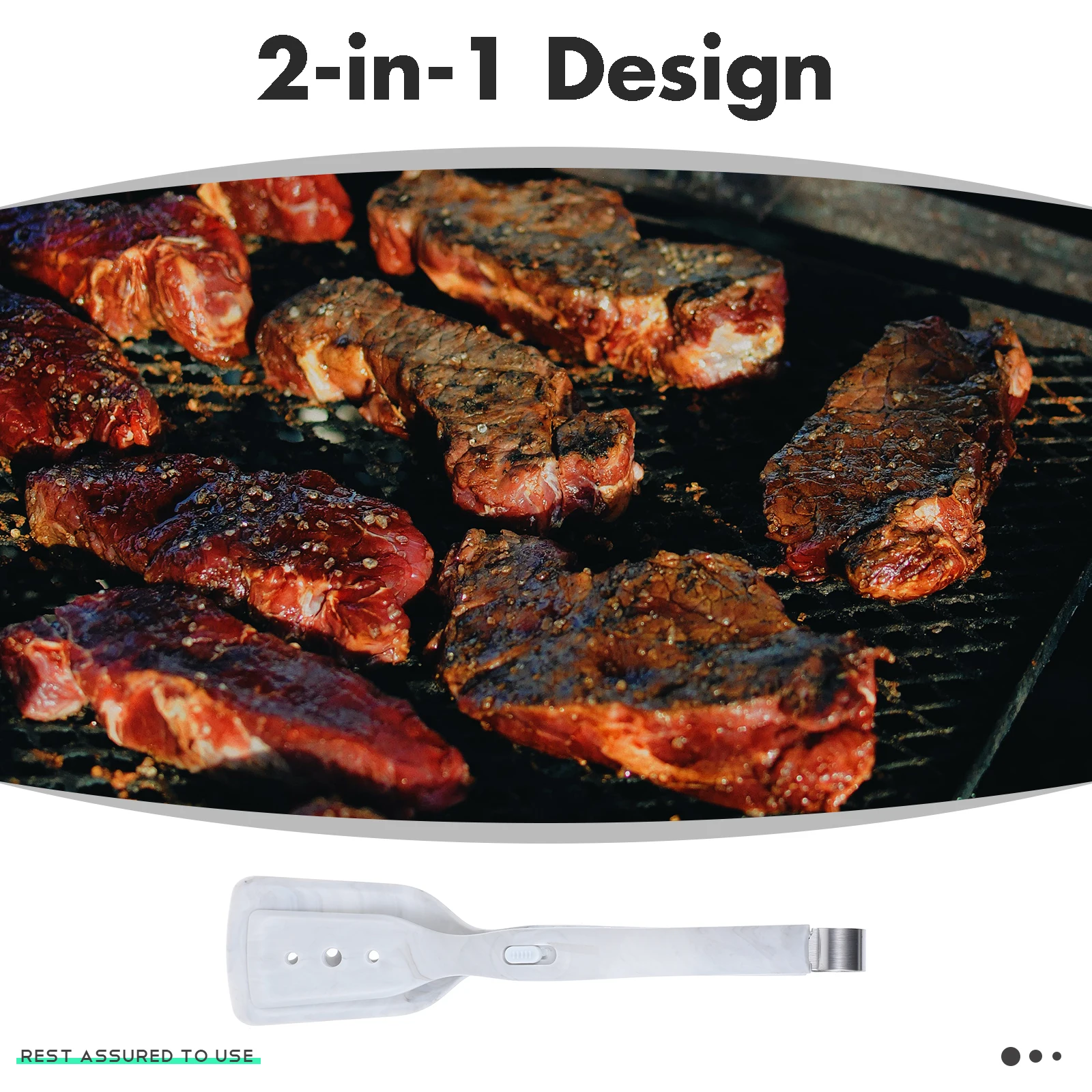 

Silicone Fish Spatula Tong Heat Resistant Food Tongs Kitchen Tool Cooking Spatula Silicone Shovel Steak Burger Griller Non Slip