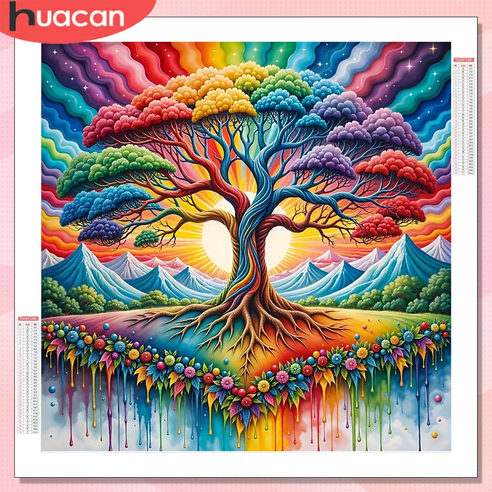 

HUACAN Diamond Art Tree Landscape Hobby Creative Unique Gift Diamond Mosaic Painting Home Decor Rhinestones Full Kits
