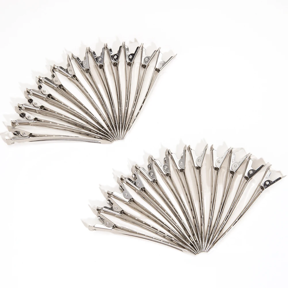 

Duck Billed Alligator Curl Clips Stainless Steel Hair Pins 24 pcs Long Hair Sectioning Clips for Women Styling Sectioning