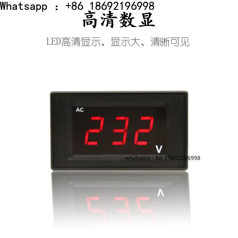 DL85-20 AC Voltage Meter, Digital Display Two-wire Voltage Meter Head LED Digital Tube Display AC220V Display
