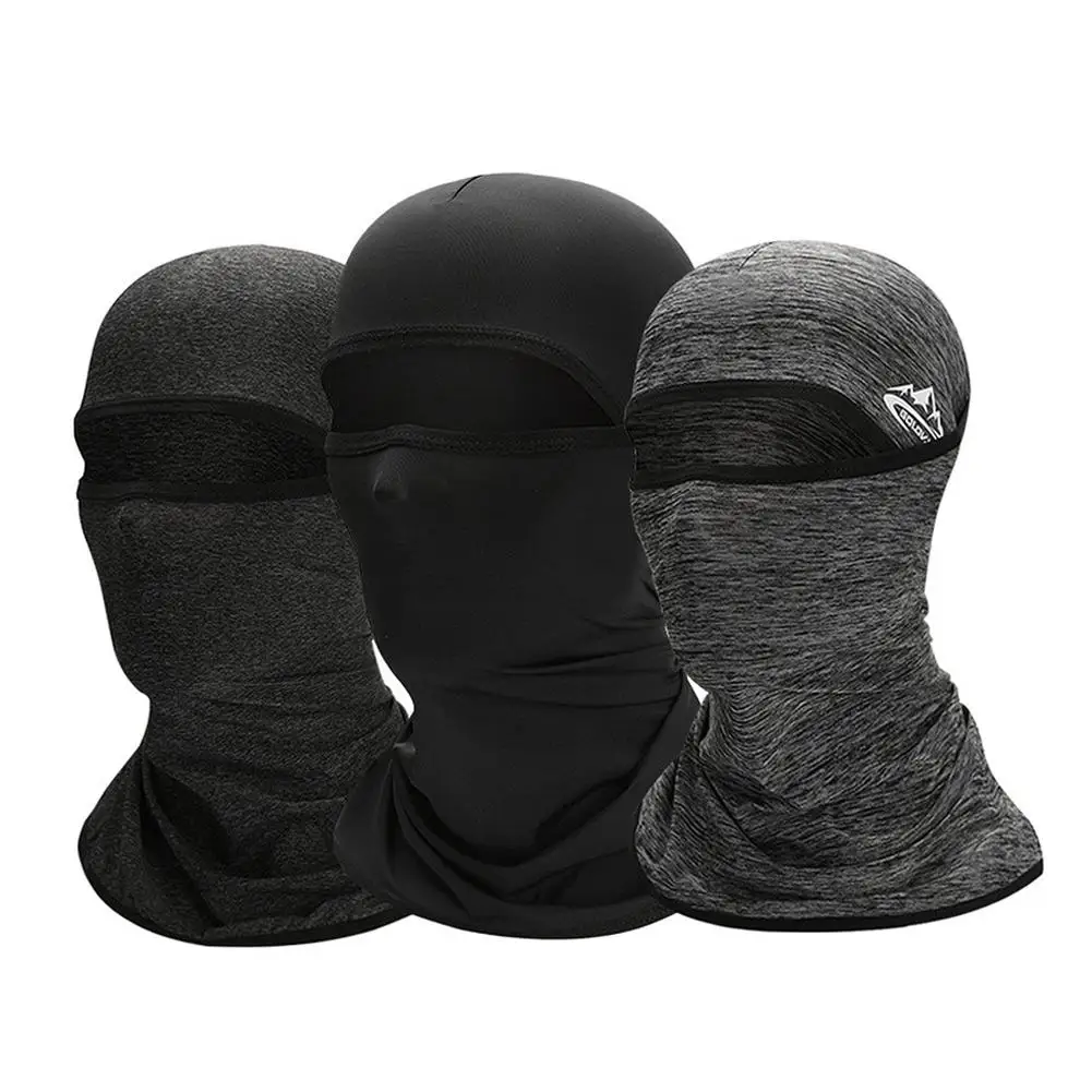 الصيف بارد بالاكلافا الحرير الجليد الدراجات كامل الوجه قبعة الرجال غطاء المضادة للأشعة فوق البنفسجية دراجة نارية حماية الشمس أغطية الرأس الوجه قبعة S J4C5 #4