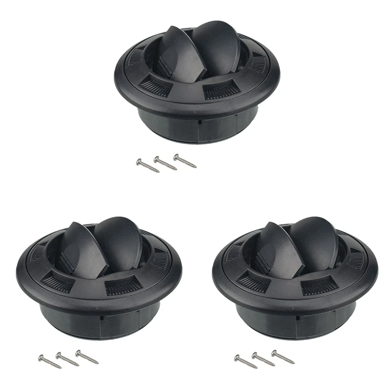 3X Universal Round A/C Air Outlet Vent For RV Bus Boat Yacht Air Conditioner Vent Accessories Repair Kit Part Φ100/75