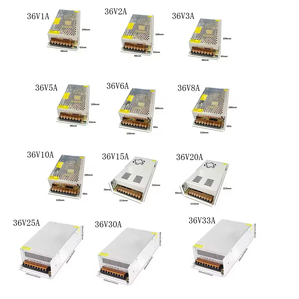 تحويل التيار الكهربائي محول الضوء AC110V 220 فولت إلى تيار مستمر 5 فولت 12 فولت 24 فولت 48 فولت مصدر إمداد الطاقة محول لشريط Led CCTV SMPS