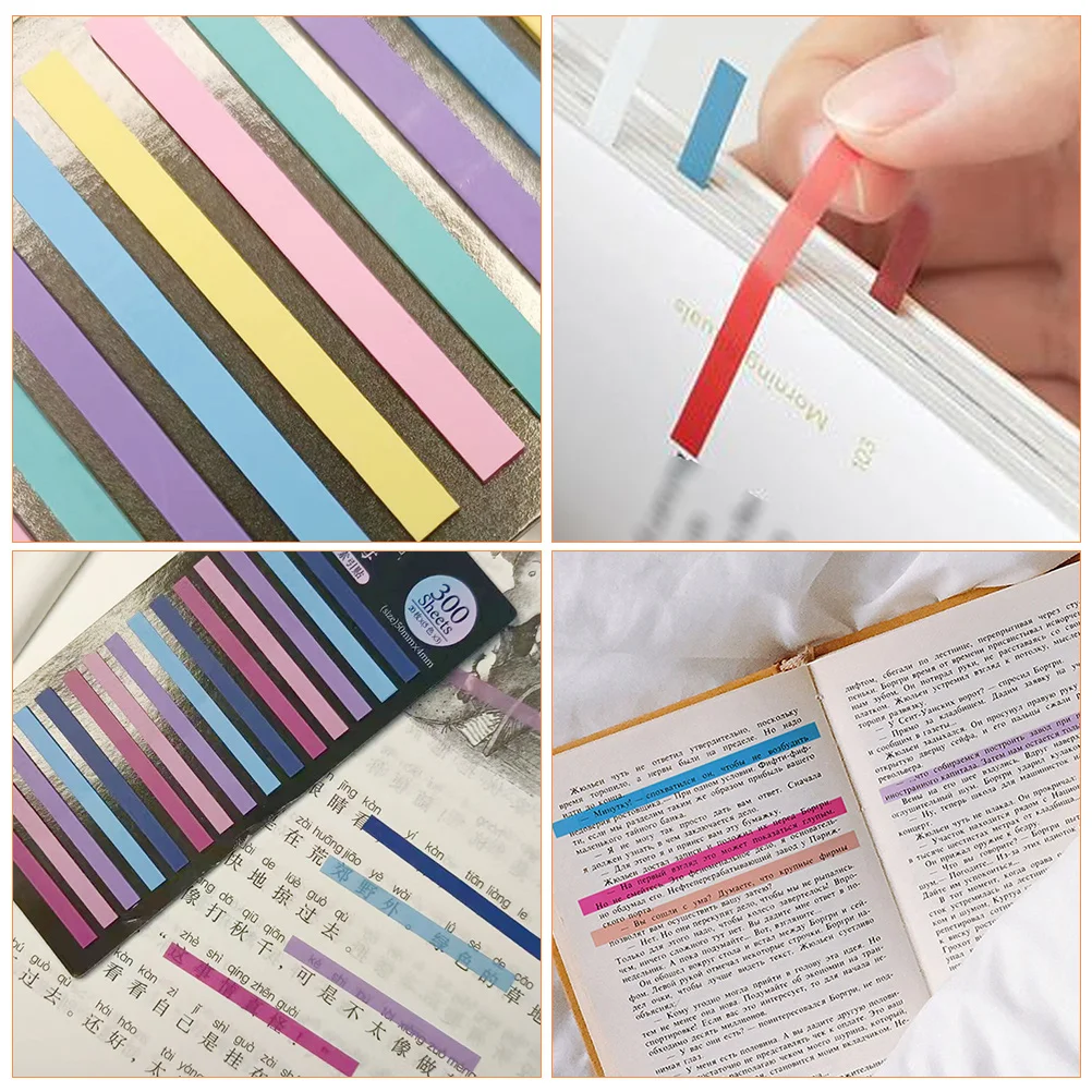 8 Sheets Colorful Sticky Notes Notebook Tabs Fine Bookmarks Portable Strips Sticker for Books Annotating The Pet