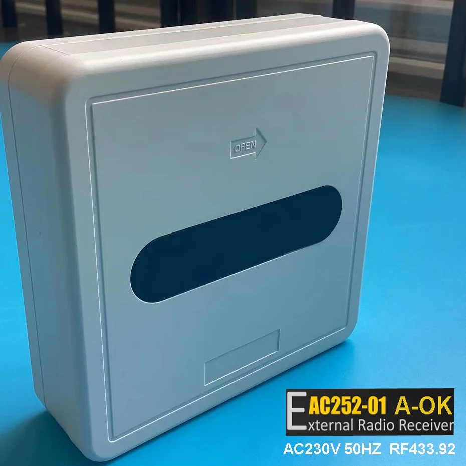 A-OK AC252-01 External Radio Receiver for 4 Wire AC230V Motor/4 Wire Wind Light Rain Sensor, AC230V 50Hz, for Garage/Awning/Blin