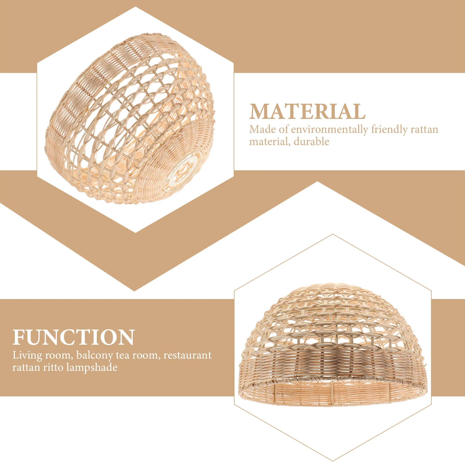 

Rattan Lamp Shade 28x16cm Modern Light Covers Retro Pendant Lampshades for Bedroom Living Room Kitchen Corridor Decor Indoor