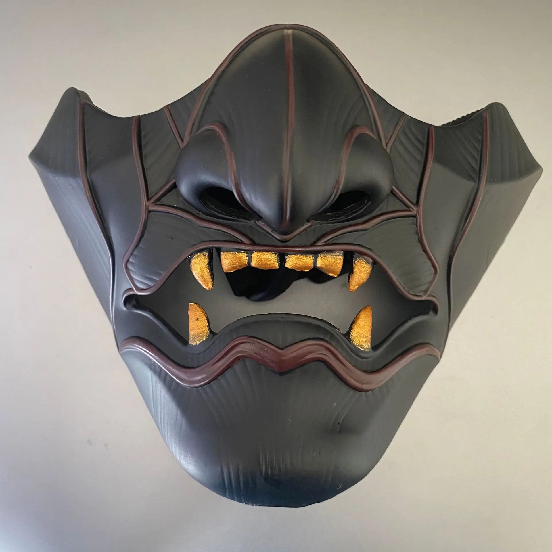 The Soul Mask of Tsushima, Prajna, Japanese Ghost Face, Dark Men and Women, Half Face, Halloween Party Resin Mask